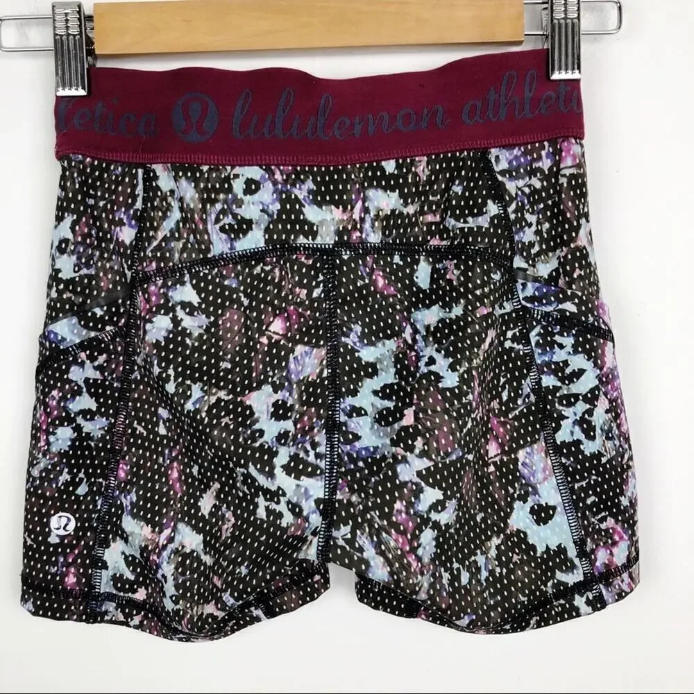 Lululemon What The Sport Bikers Shorts  Purple 2